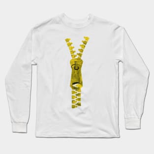 Yellow ZIp Long Sleeve T-Shirt